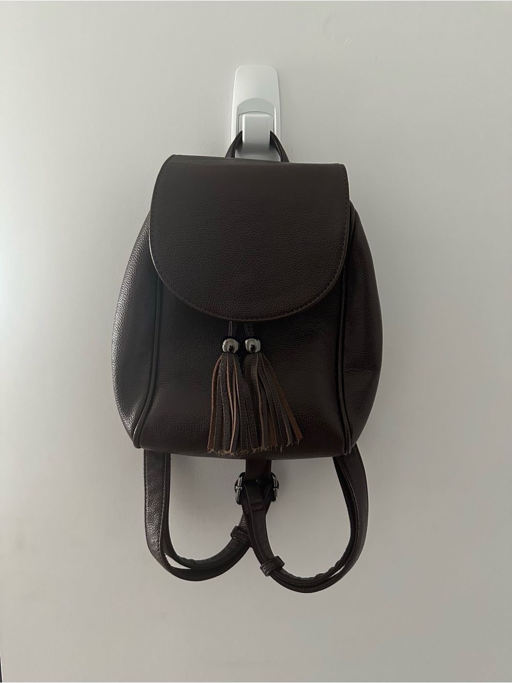 Small backpack purse, deep purple